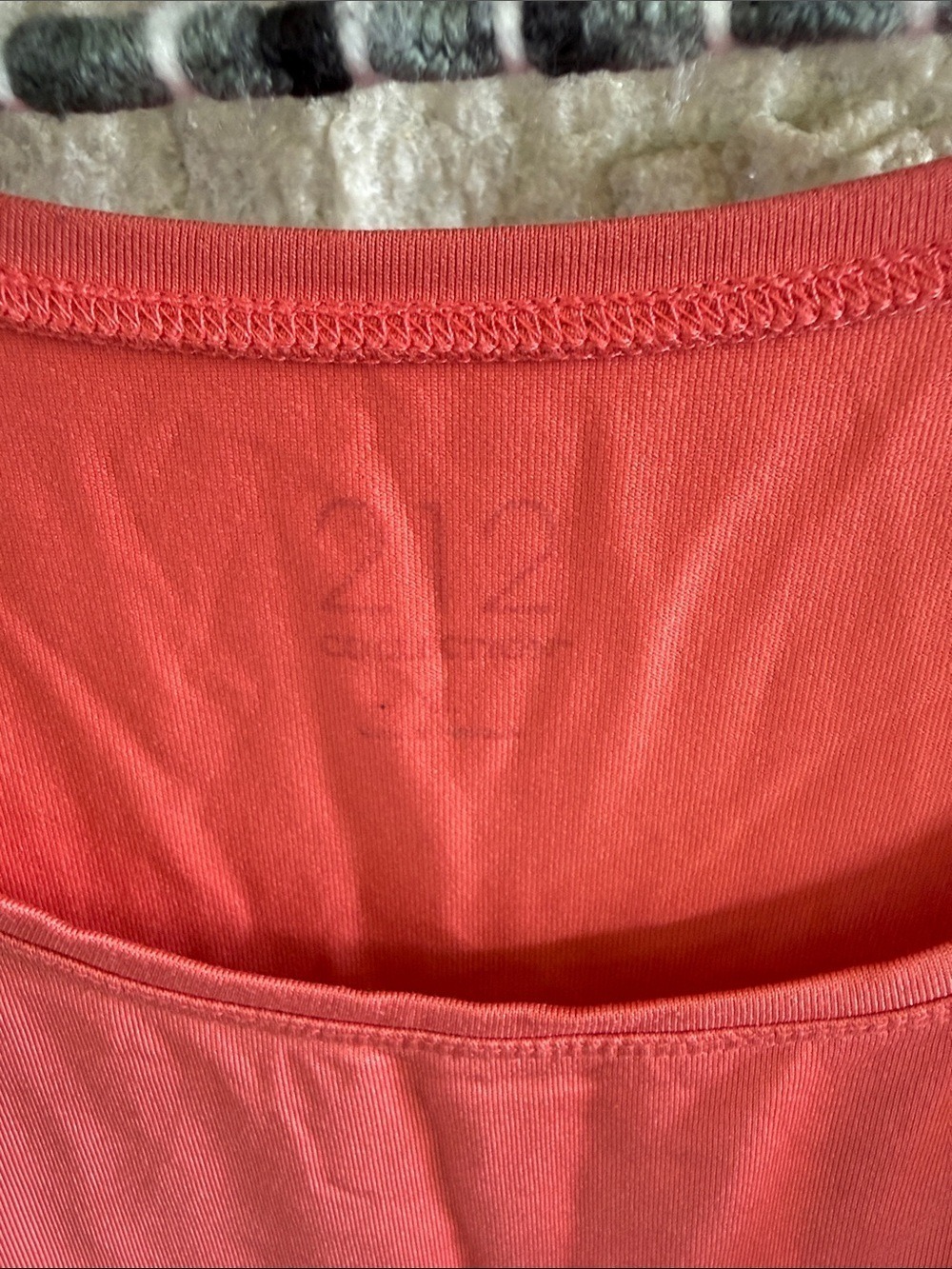 Women’s 212 Collection Sleeveless Scoop Neck Tank Top - Coral XL - Picture 2 of 5